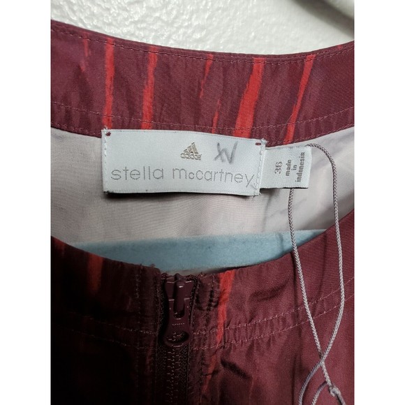 ADIDAS Stella McCartney Run Nylon Active Top Women's Size 36 Small Wine Red - Picture 3 of 9